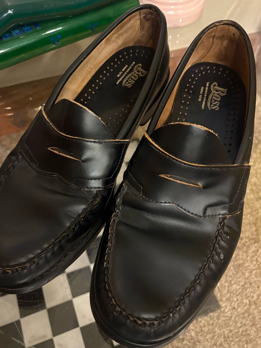 Vintage G.H. Bass Weejuns Longwood Penny Loafers Men’s 9.5D Black Leather